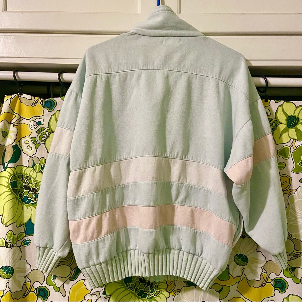 90s pastel zip up track jacket vintage - Picture 2 of 5